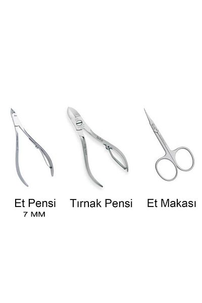 Fontenay Solingen 3-Piece Metal Set - Denture Nail, Manicure Nipper and 7mm Meat Clipper