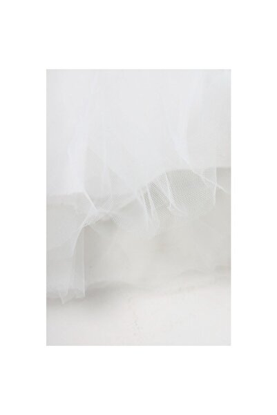 Şirin Şeyler Butiği Linda κοντομάνικο κορίτσια Πριγκίπισσα φουσκωτό εκρού φόρεμα πουά Ευέλικτο φόρεμα Lycra Φόρεμα Tutu