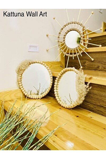 kattuna Bambu Boncuklu Duvar Dekorasyon Ürünü 3’lü Set
