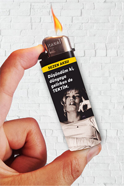 SARANG Çakmak Sezen Aksu Tektim Baskılı Gazlı Çakmak