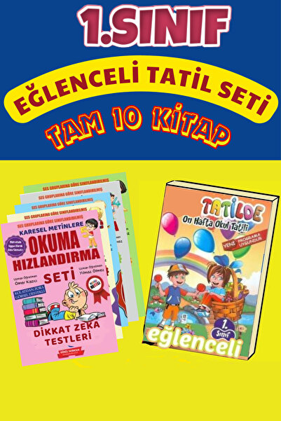 GÖNÜL YAYINCILIK 1.sınıflara Özel Tatil Seti (HIZLI OKUMA -DİKKAT ZEKA- HİKAY...