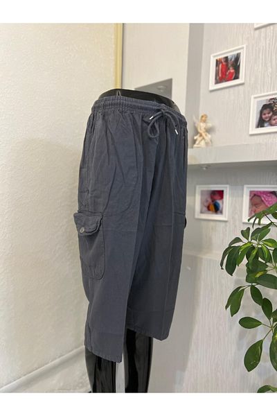 DENİZLİFE Unisex Size M-5XL - 100% Natural Linen, Hambezi Commando, Pocket Capri