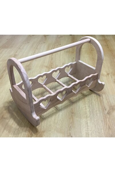 koza tasarım atölyesi Ahşap Oyuncak Beşik (büyük Boy)