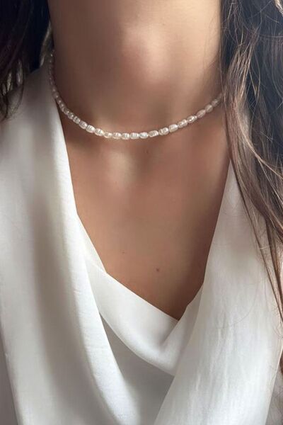 Serline Desing Inci Kolye-925 Ayar Patentli Istiridye Incisi, Kum Küçük Inci ...