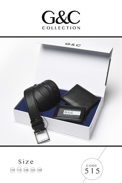 GC Black Belt Wallet Credit Card Holder Set 515