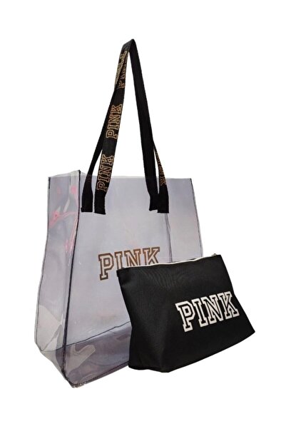 Kuzey Treend Şeffaf Plaj Günlük Çanta Pink