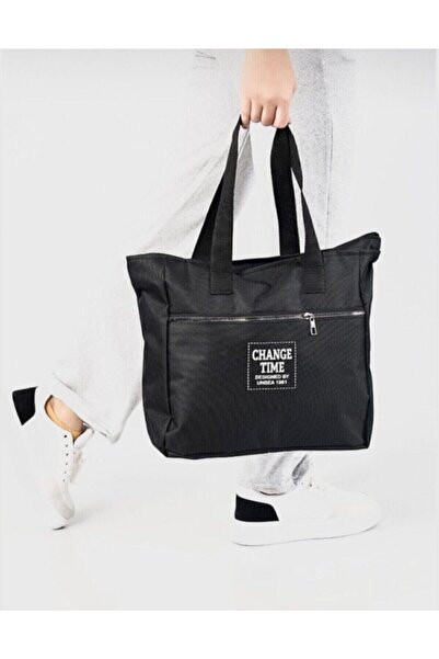 Neem bag Geantă de umăr de mână din țesătură Impertex, neagră, Lorgi Change T...