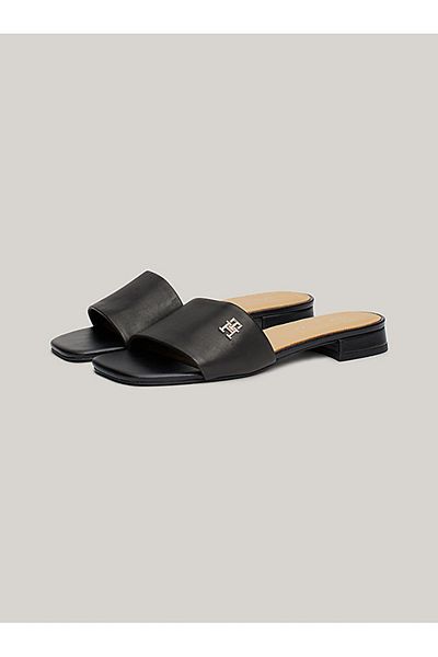 Tommy Hilfiger TH Monogram Plaque - Leather Mules