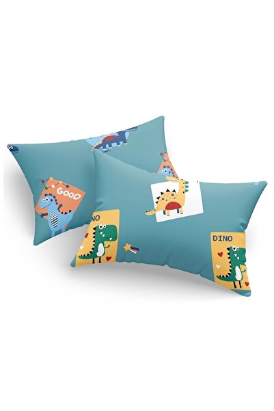 Enlora Home 2li Yastık Kılıfı Good Dino Yeşil