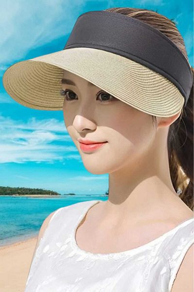 Mood Agenda Women's Straw Visor Hat