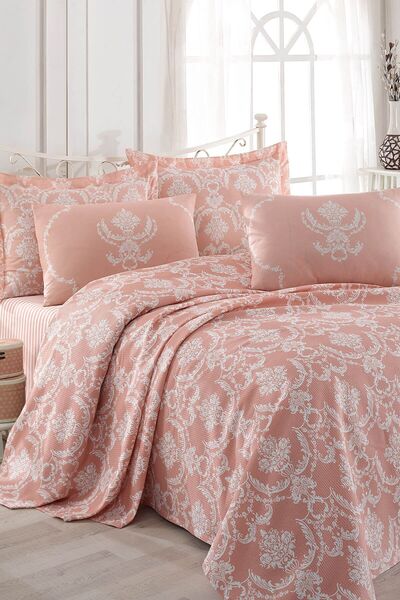 Patterned Quilting Set Single Pure Powder (Quilting+Bed Sheet+Pillowcase)