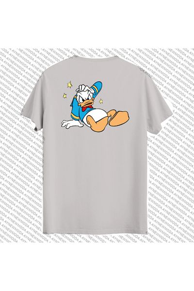 aynewmoda Oversize Duck Printed T-Shirt