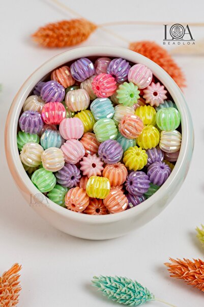 LANDOFACCESSORY 1. KALİTE RENKLİ AKRİLİK BONCUK - ŞEKİLLİ BONCUK-KOLYE,BİLEKL...