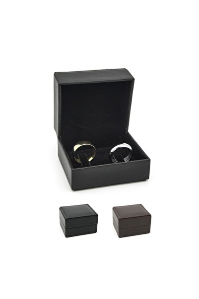 Metro Kuyumculuk Malzemeleri Deri Alyans Takı Kutusu, Çift Yüzük Takı Kutusu