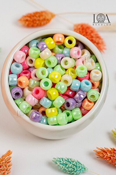 LANDOFACCESSORY 1. KALİTE RENKLİ AKRİLİK BONCUK - HUNİ BONCUK-KOLYE,BİLEKLİK,...