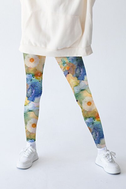 Vatkalimon Colanți de damă cu model cu talie înaltă