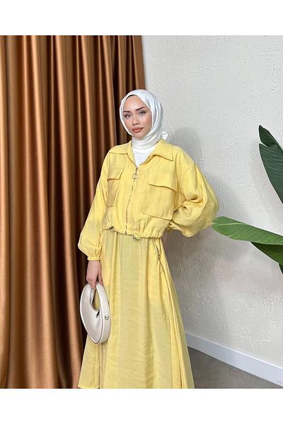 Ahel Tasarım Candace T-Set - Waist Gathered Skirt