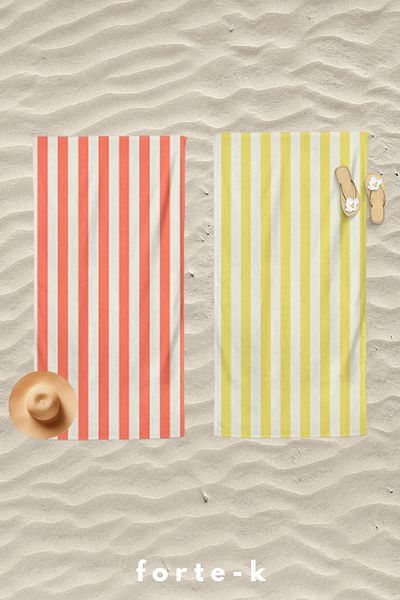 Fortek Home 2 Pack Oversize Beach Towels - 75*150 cm (Summer)