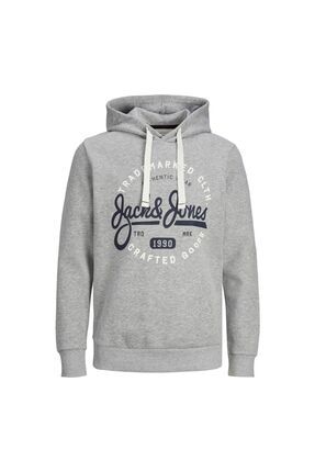 Jack Jones Kapu onlu Standart Kal p Ac k Gri Melanj Erkek Sweat 12236178 Fiyat Yorumlar Trendyol