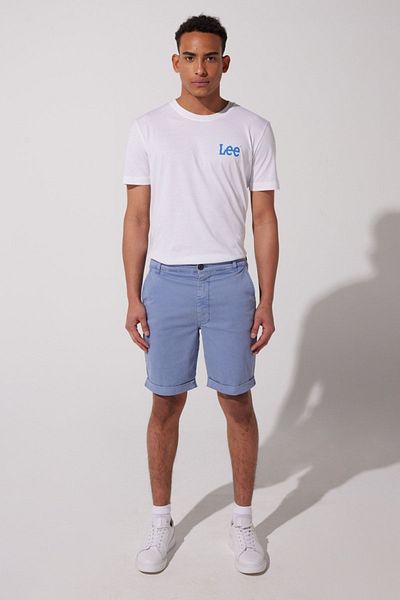 Lee Regular Fit Regular Cut Normal Waist Navy Blue Flexible Shorts