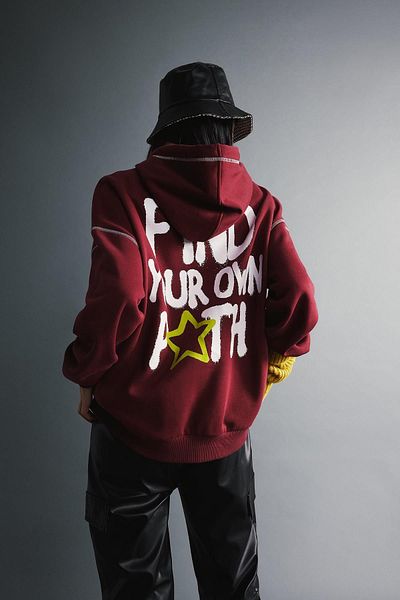 DeFacto Wide Fit - Hanorac cool cu glugă și imprimeu pe spate B8654ax23wn