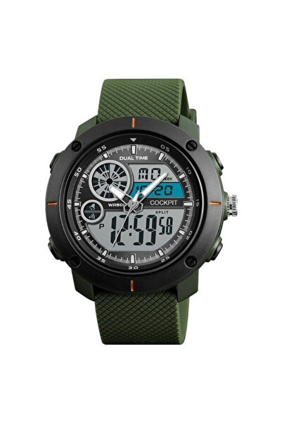 Cockpit 4210 ساعة يد رجالية باللون الأخضر
