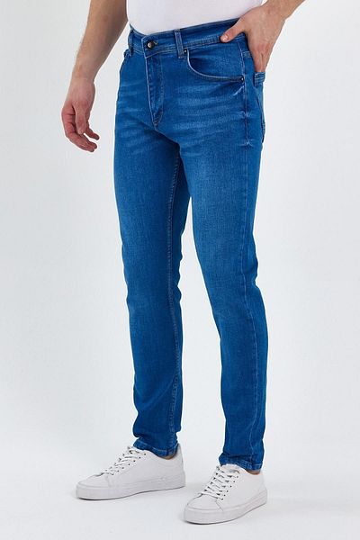 DAMGA JEANS Blugi clasici din Lycra cu cinci buzunare, albastru