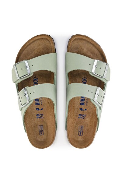 Birkenstock Arizona Soft Footbed Nubuck Kadın Yeşil Terlik