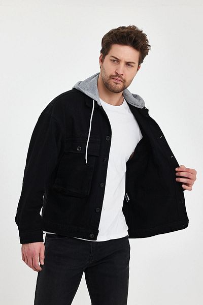 DAMGA JEANS Удобно дънково яке с качулка и качулка, създател на мода, унисекс