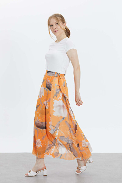 BeFee Chiffon Fabric Tulle Women's Long Skirt