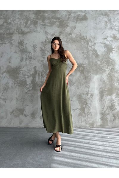BRGCLOTHING Rochie lungă de vară din țesătură modal pentru femei, cu bretele subțiri, cu talie