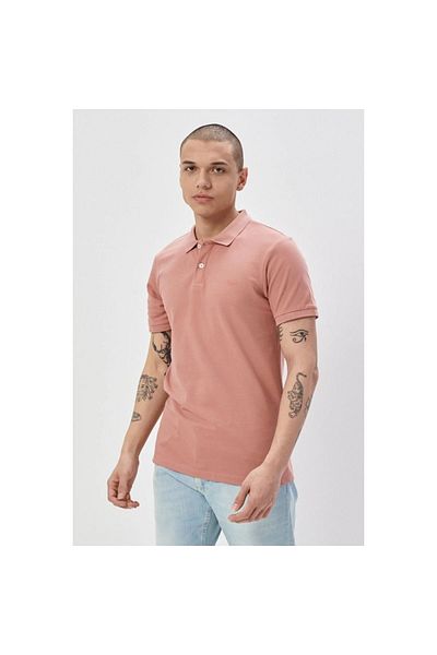 Lee Regular Fit Normal Cut 100% Cotton Polo Neck Dusty Rose T-Shirt