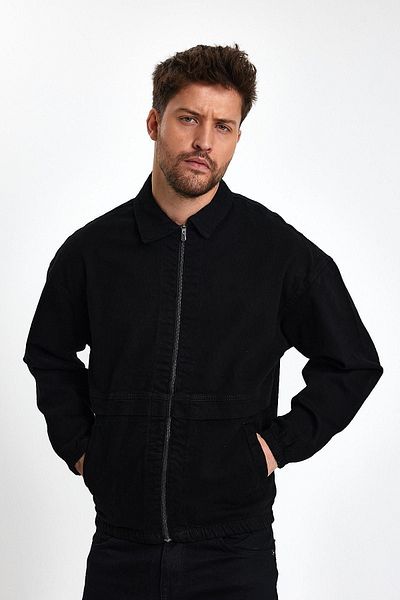 DAMGA JEANS Унисекс CoolStyle Удобни и стилни дънки Улично модно дънково яке Черно