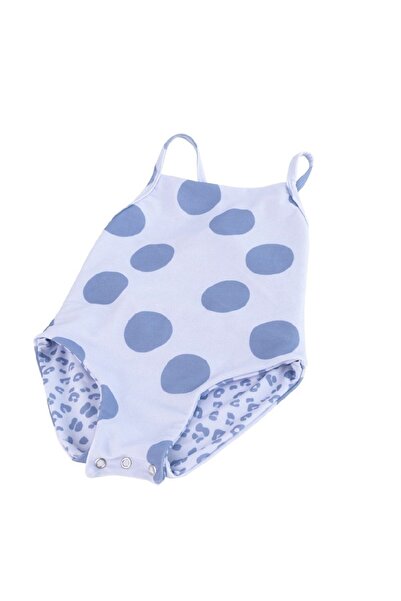 Mama Yoyo Baby&Kids Çift Taraflı Alttan Çıtçıtlı Kız Çocuk Mayo Lila Leopar -...