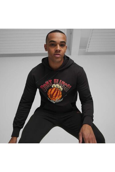 Puma Černá pánská mikina s kapucí Graphic Booster