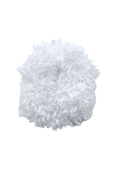 PAKER GİYİM Chignon și agrafă pentru femei, alb, creț