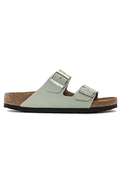 Birkenstock Arizona Soft Footbed Nubuck Kadın Yeşil Terlik