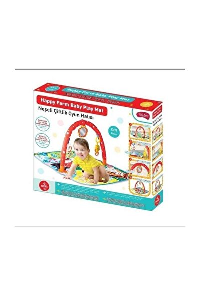 Furkan Toys Babies Neşeli Çiftlik Aynalı Bebek Oyun Halısı