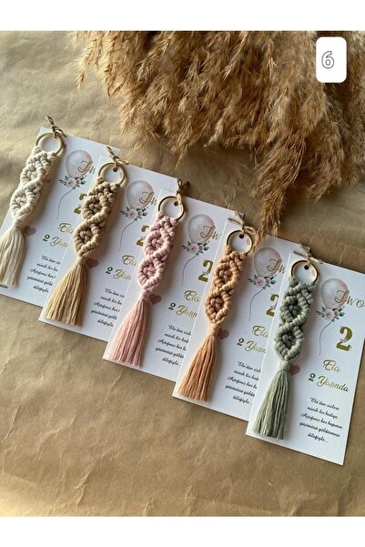 Larmina Decoration Μπρελόκ Μακραμέ Γάμος Αρραβώνας Χέννα Βρεφικό Δώρο Μπρελόκ...