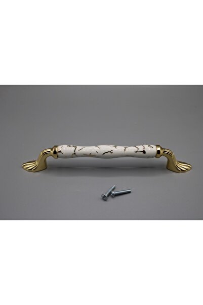 Tomurcuk 160mm Altın Tam Porselen Kulp 5'li Paket