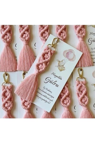 Larmina Decoration Μπρελόκ Μακραμέ Γάμος Αρραβώνας Χέννα Βρεφικό Δώρο Μπρελόκ...