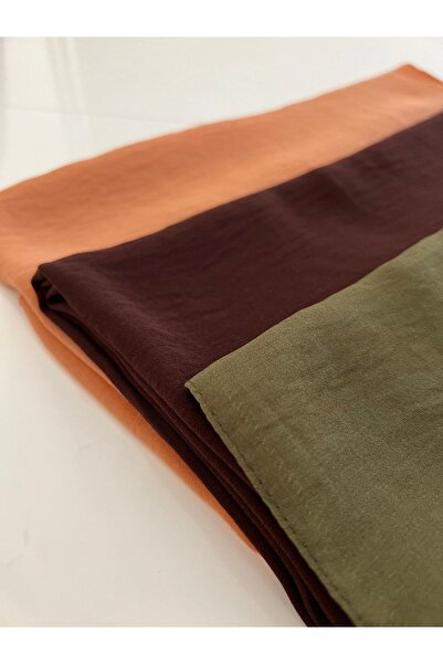 Ferrano Jazz Şal Üçlü - Yavruağzı Acı Kahve Haki