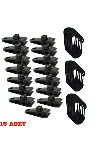 PLATIN BY ORSES 15 Adet Ağır Işler Tipi Sabitleme Klipsi 15 Adet D Şekilli Sü...