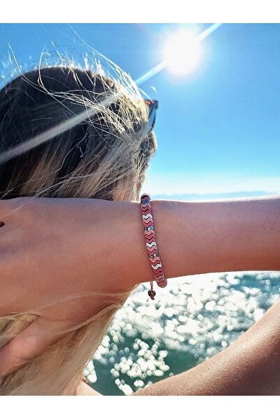 EAST&WEST Colorful Serisi Pembe Hematit Taşı Bileklik-Barbie