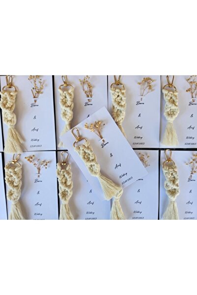 Larmina Decoration 30 τεμάχια μπρελόκ μακραμέ για αναμνηστικά μπομπονιέρα γάμ...