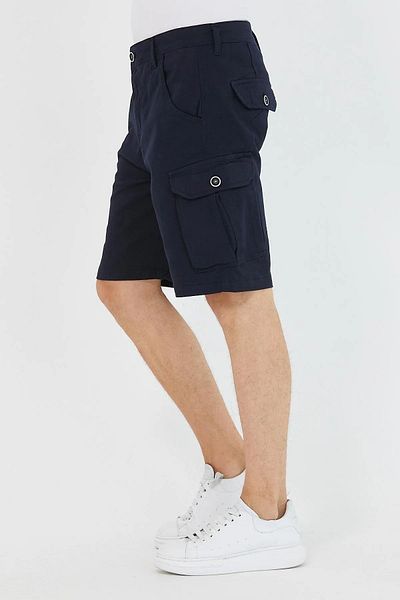 DAMGA JEANS Ανδρικό σορτς Capri Τσέπη Cargo Slim Fit Navy Blue