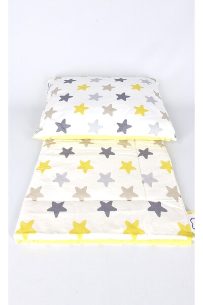 Bebek El Yapımı Yıldız Desenli Alt-Aç Minderi Ve Yastığı