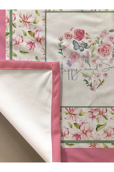 Evmila Față de masă cu modele florale albă