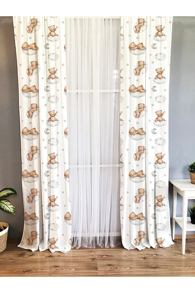 Evmila Printed Patterned Background Curtain for Kids and Baby Room
