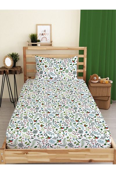 Evmila New Year's Special Pattern Printed Single Elastic Sheet Set